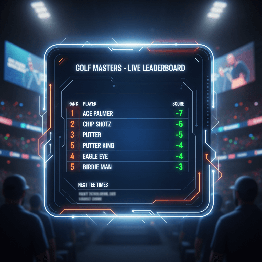 Virtual competition leaderboard and rankings